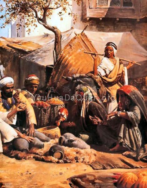 Pottery Bargaining in Jaffa - 古斯塔夫·鲍恩芬德